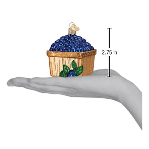 Basket Of Blueberries Christmas Ornament