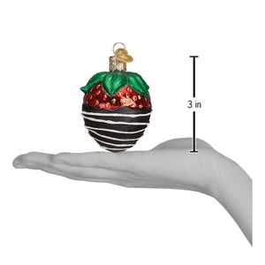 Chocolate Dipped Strawberry Christmas Ornament