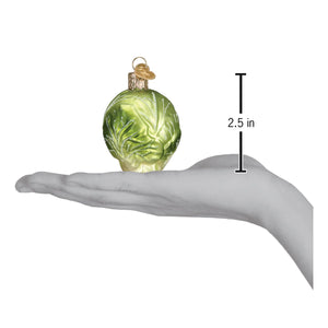 Brussel Sprout Ornament 2.5x2x2 Inches