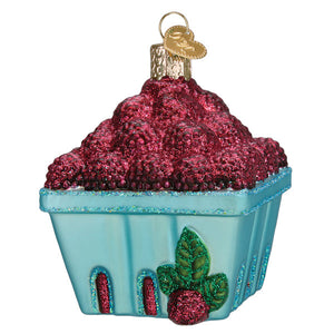 Carton Of Raspberries Christmas Ornament