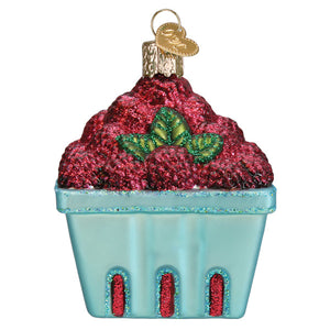 Carton Of Raspberries Christmas Ornament