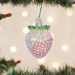 Shimmering  Strawberry Ornament