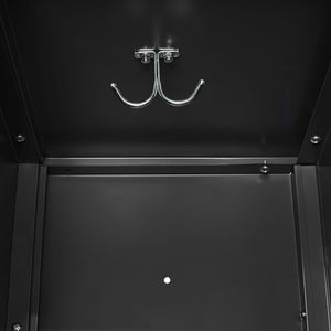 9 Door Lockers With Lock For Secure Storage And - Black