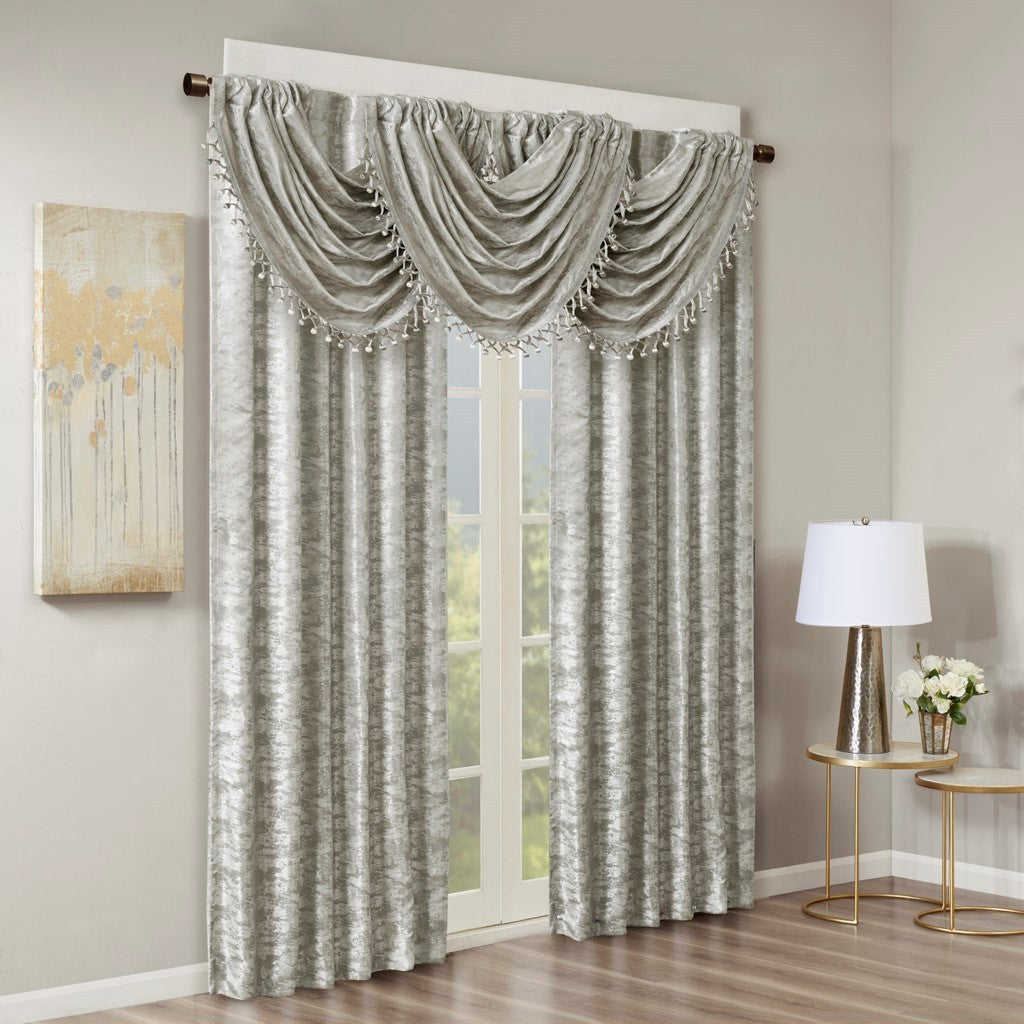 Jacquard lined total blackout rod pocket/back tab curtain panel (only 1 pc panel)