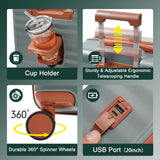 Deluxe 5-Piece Hard Side Luggage Set with USB and TSA Security