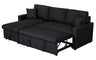 Paisley - Fabric Reversible Sleeper Sectional Sofa With Storage Chaise