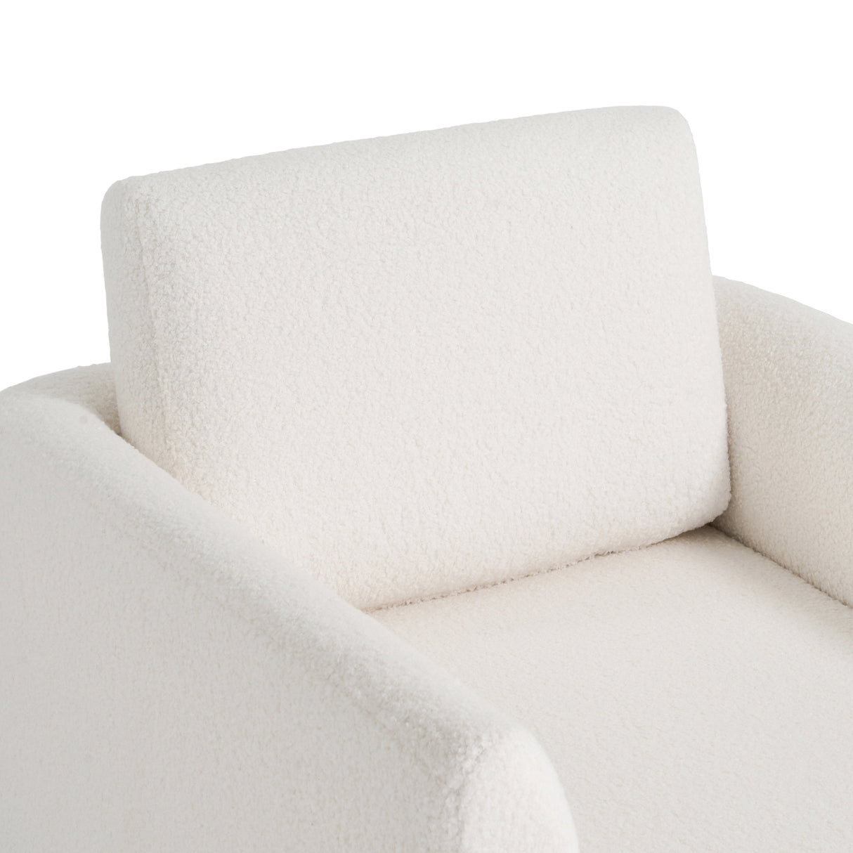 Hartswell Teddy Sherpa Modern Swivel Accent Chair