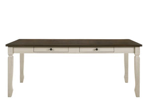 Fedele - Dining Table - Weathered Oak & Cream