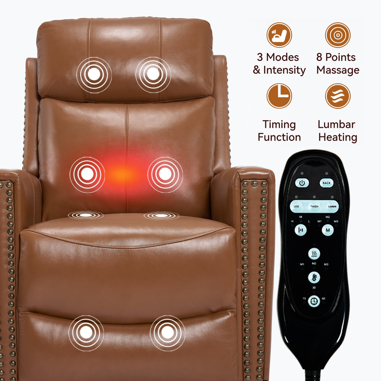 Deep Swivel Recliner and Massage Chair
