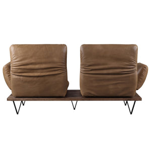 Narech - Sofa With Swivel - Nutmeg Top Grain Leather