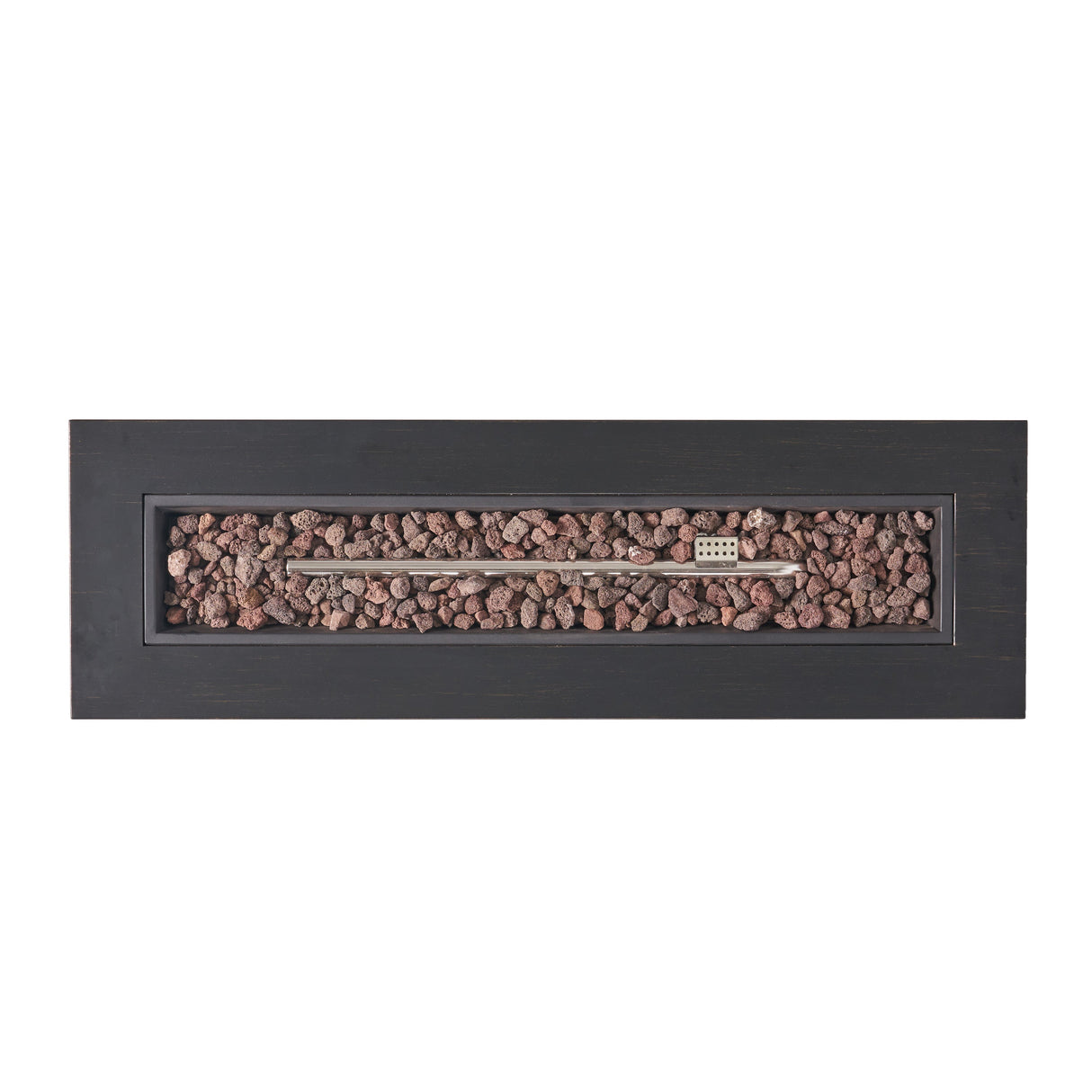 RECTANGULAT IRON FIRE PIT-50 000BTU WITH TANK HOLDER