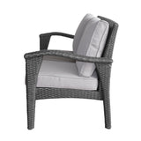 The Contoured All-Weather Wicker Loveseat by Christopher Knight Home