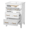 Bathroom Vanity With Sink, Free Standing 3 Drawer Storage Cabinet