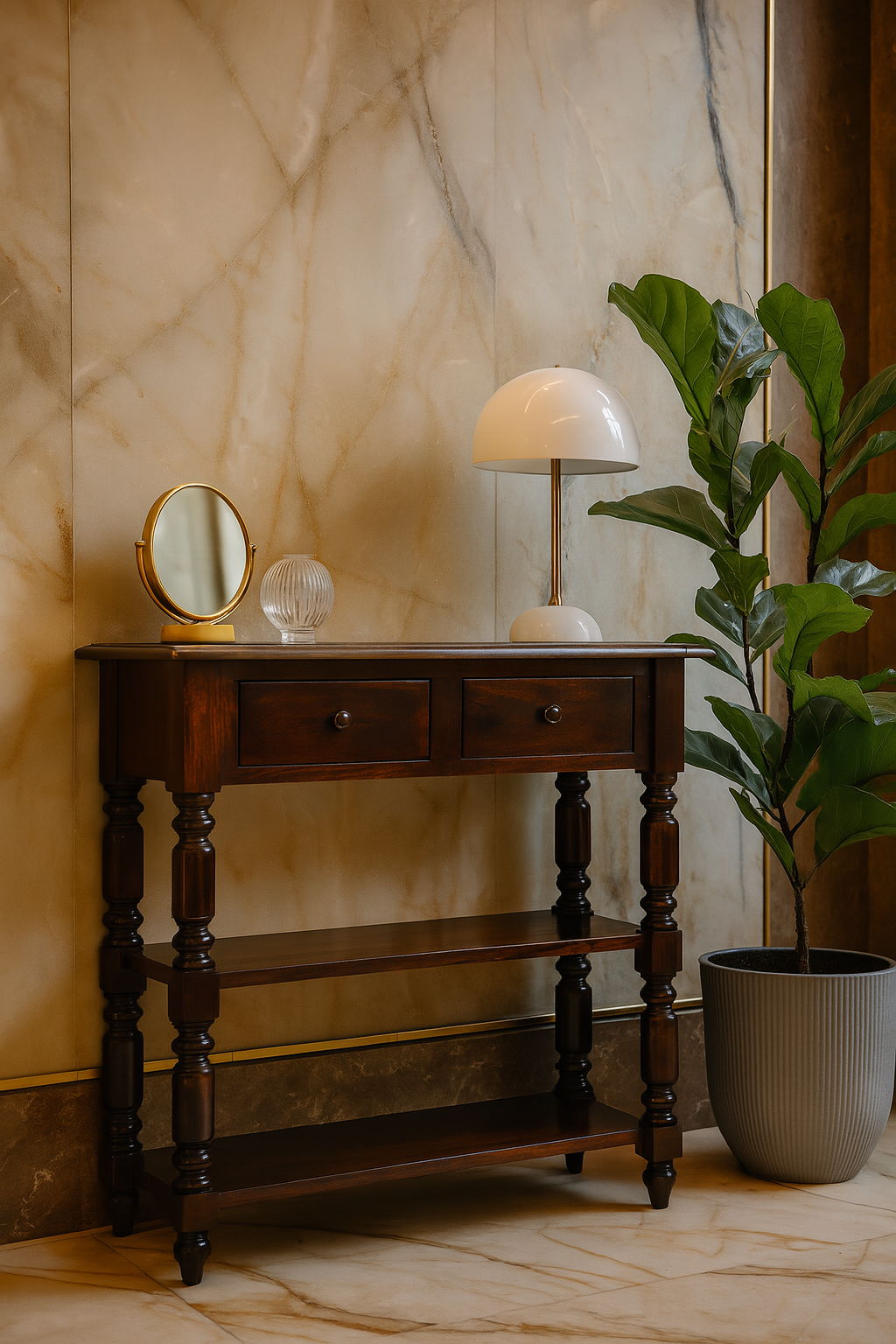 Turned Legs Side Table