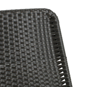 Outdoor Dining Chairs (Set of 2) with Rattan Backrest and Cushions