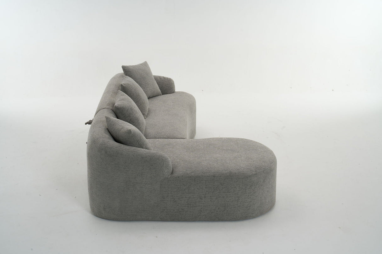 Combined Sofa With 4 Pillows