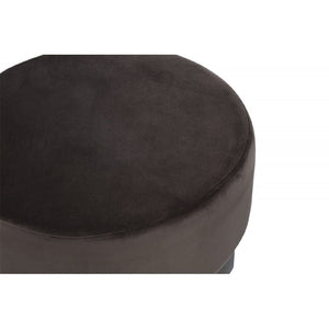 Nesting Round Coffee Table With Ottoman (Set of 2) - Gold / Brown