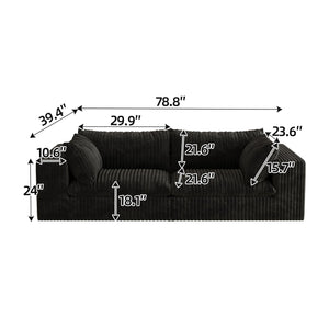 Y137 Modular Black Sofa
