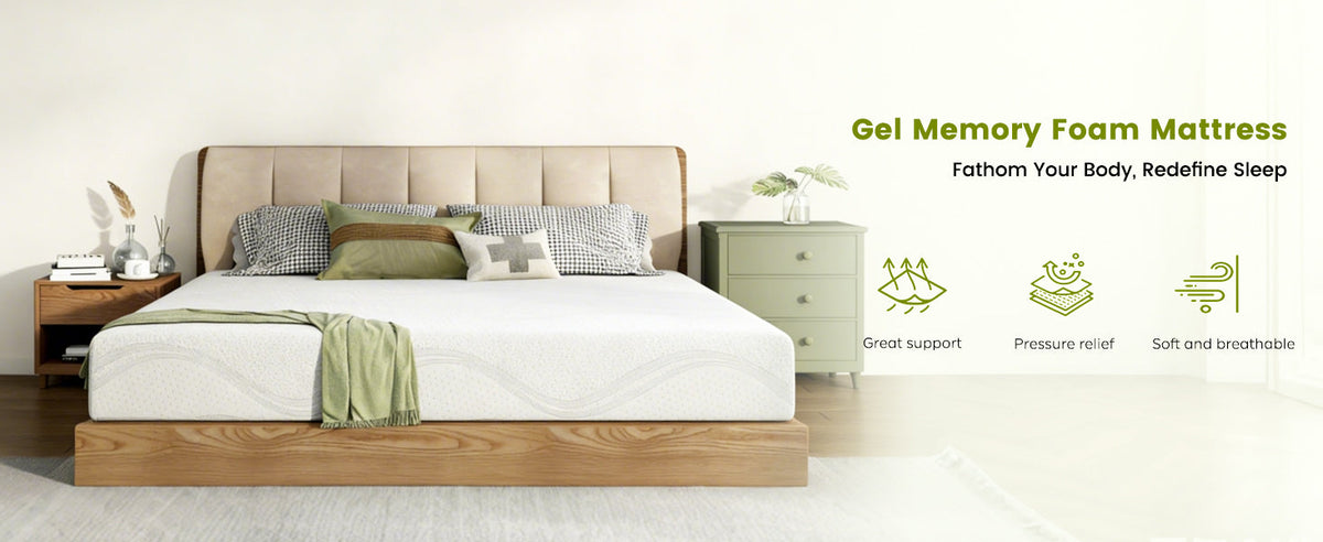 Queen Size Memory Foam Mattress with Cooling - 10 Inch