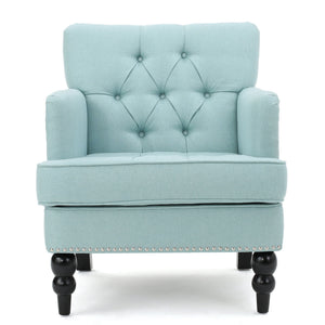 Harrison - Tufted Club Chair With Button Tufted Back And Birch Wood Legs