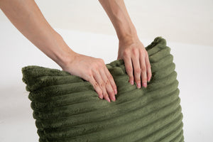 Cozy Corduroy 2-Seater Sofa with Lumbar Pillows