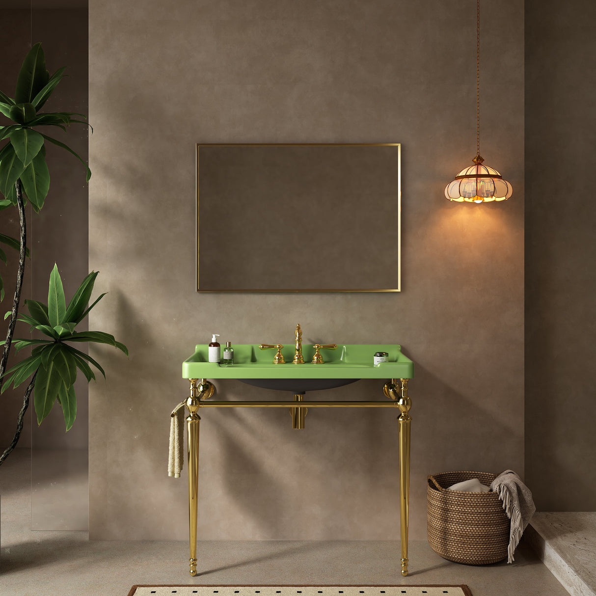 VICI 36" Bathroom Console Sink, Wall-Mounted