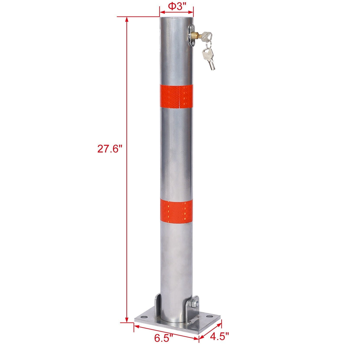 Parking Bollard Pole Barrier With Lock for Car Parking Protection