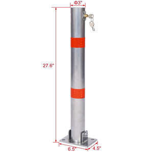 Parking Bollard Pole Barrier With Lock for Car Parking Protection