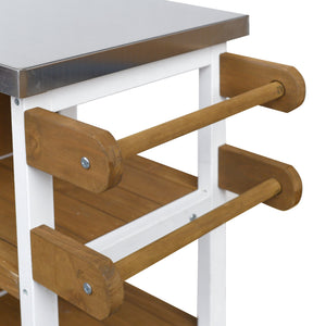 Foldable Outdoor Kitchen Island Patio Prep Station