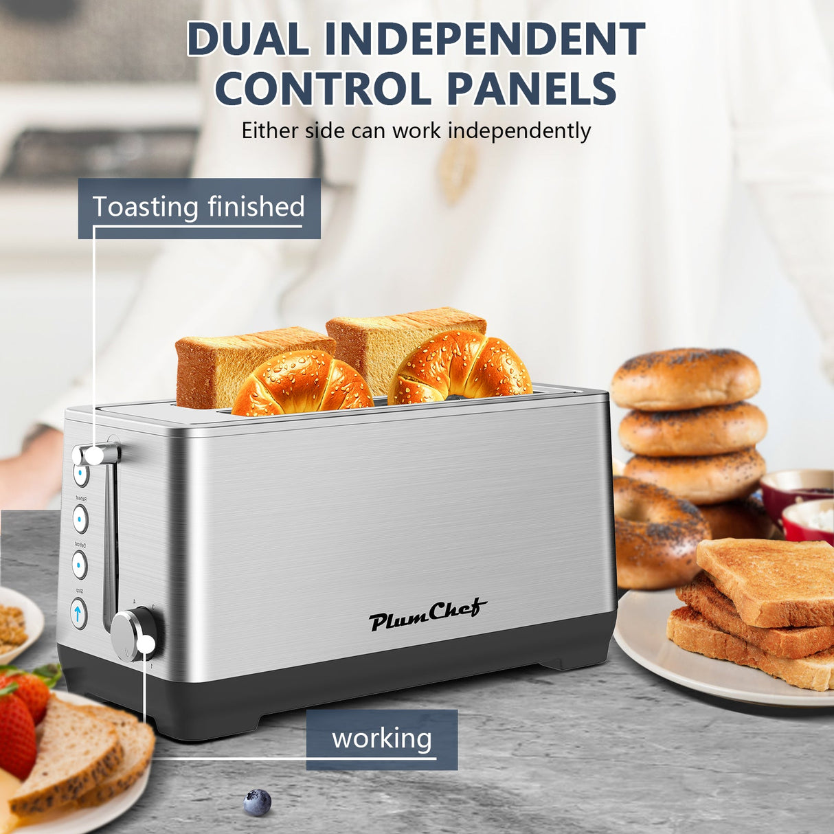 4-Slice Extra Wide Long Slot Toaster