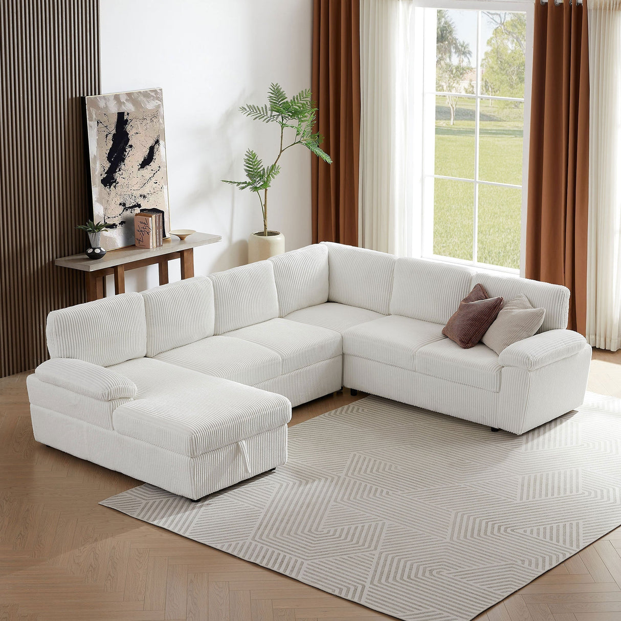 Oversized Modular Storage Sectional Sofa Couch