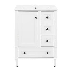 Bathroom Vanity with Integrated Basin and Soft Close Drawers - Multiple Colors