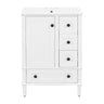 Bathroom Vanity with Integrated Basin and Soft Close Drawers - Multiple Colors