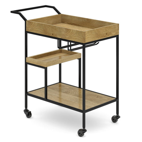 29" Bar Cart with Tray Top and Caster Wheels - Bar Carts
