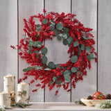 29 EUCALYPTUS/BERRY WREATH - Tuesday Morning - Pots & Planters