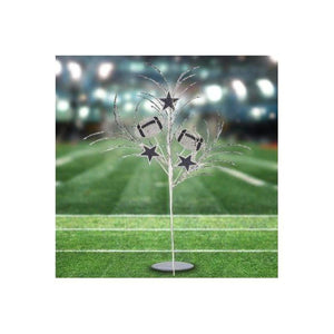 29" Glitter Star and Football Pick: Navy Blue & Silver