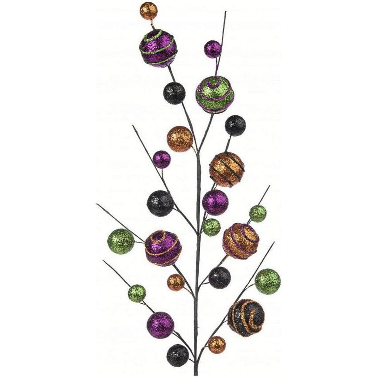 29" Whimsical Glittered Ball Spray: Halloween