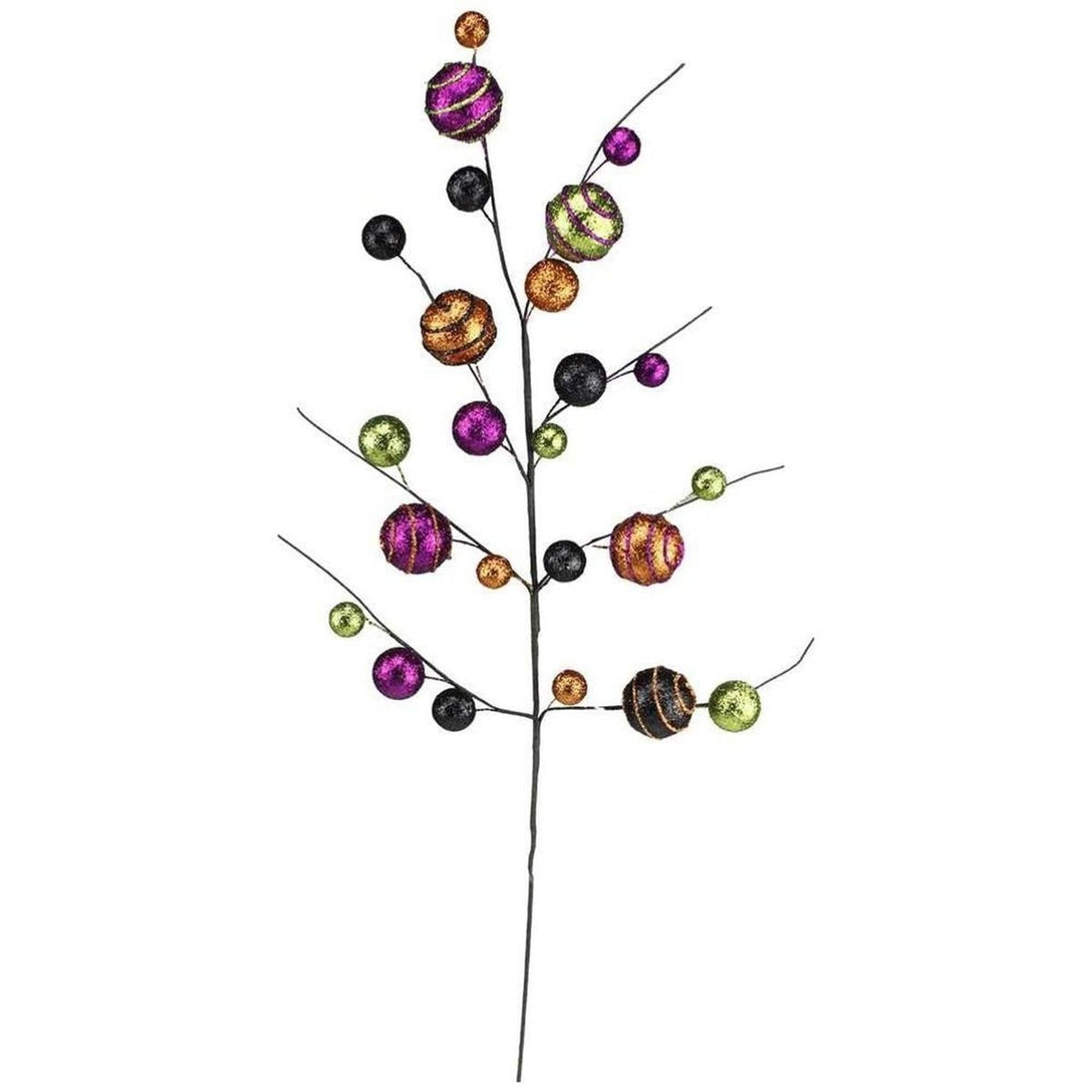 29" Whimsical Glittered Ball Spray: Halloween