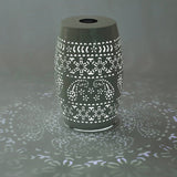 Solar Side Table with Built-in Solar Battery (White)