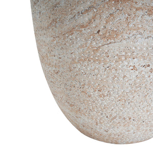Outdoor / Indoor Lightweight, Concrete Side Table, Travertine - Beige