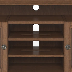 Amherst - TV Media Stand - Rustic Natural Aged Brown