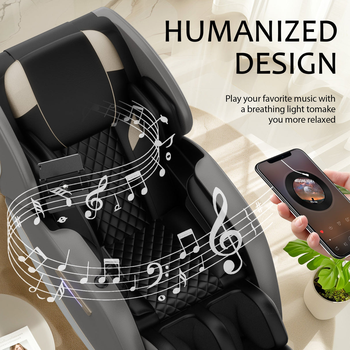 Massage Chair Recliner with Zero Gravity and Full Body Air Pressure