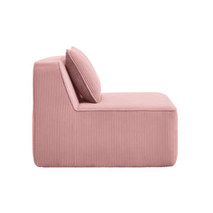 Armless Sofa With Pillow - Pink