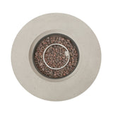 Modular circular concrete propane fire pit, light grey  50,000 btu