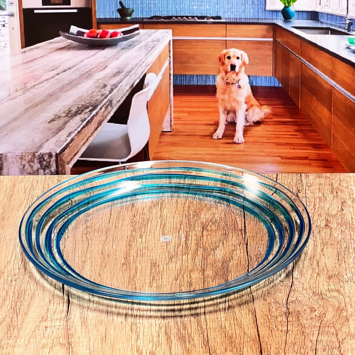 Designer Swirl Acrylic Dinner Plates with Elegant Swirl Design - Set of 4
