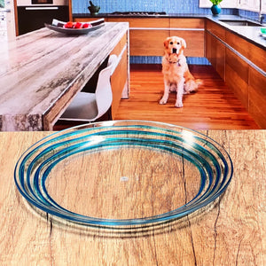 Designer Swirl Acrylic Dinner Plates with Elegant Swirl Design - Set of 4