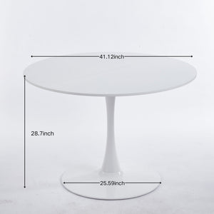 Mid-Century Tulip Dining Table With Round Top