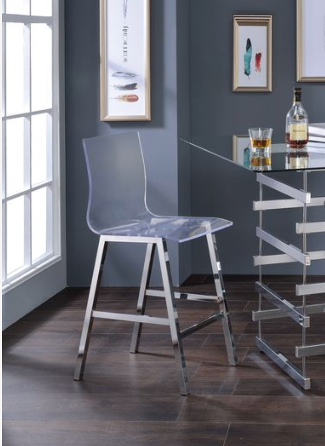 Nadie Clear Acrylic Armless Dining Chair