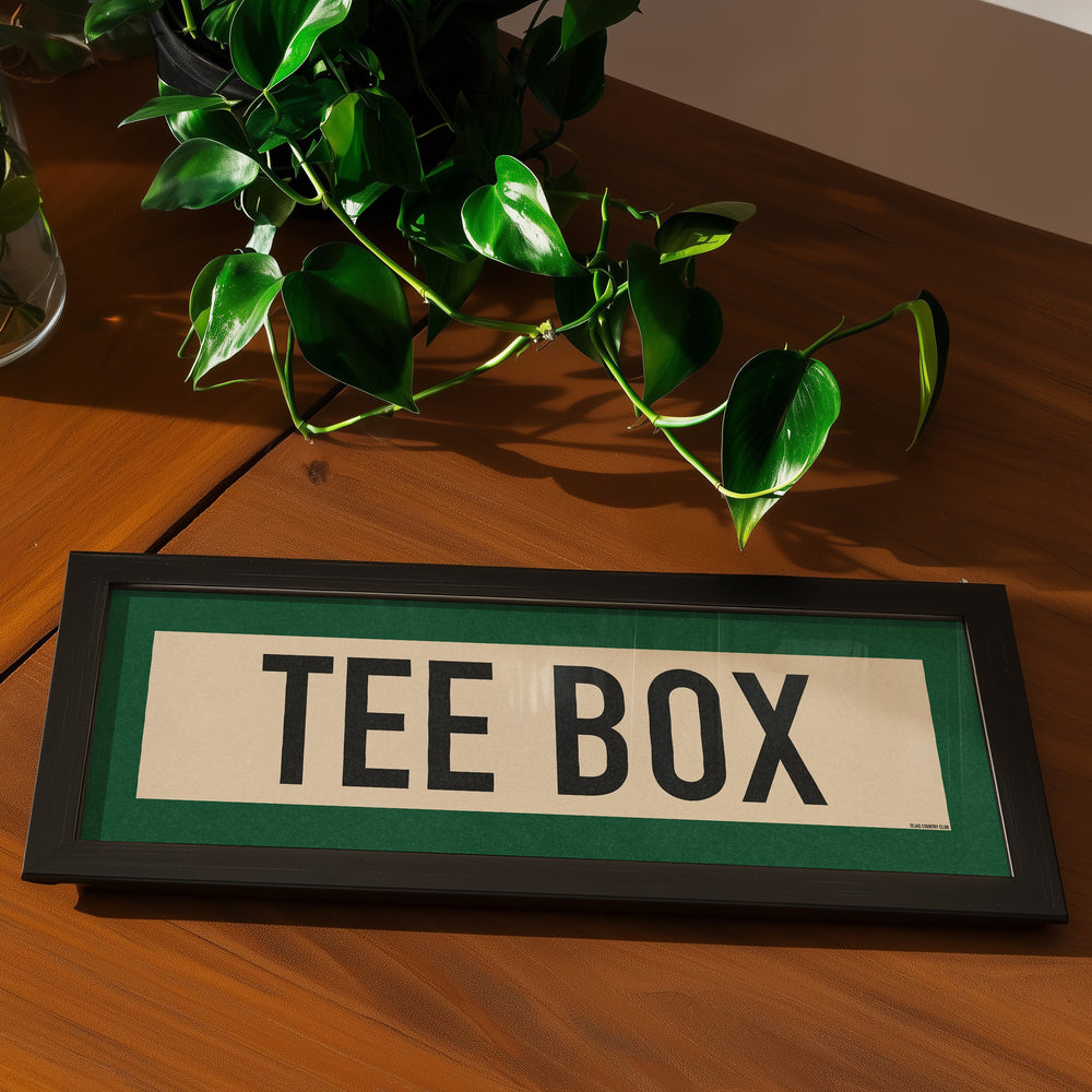 Framed Tee Box Golf Scroll Art