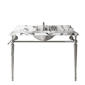 VICI 48" Bathroom Console Sink, Undermount Ceramic Vanity Basin & Panda